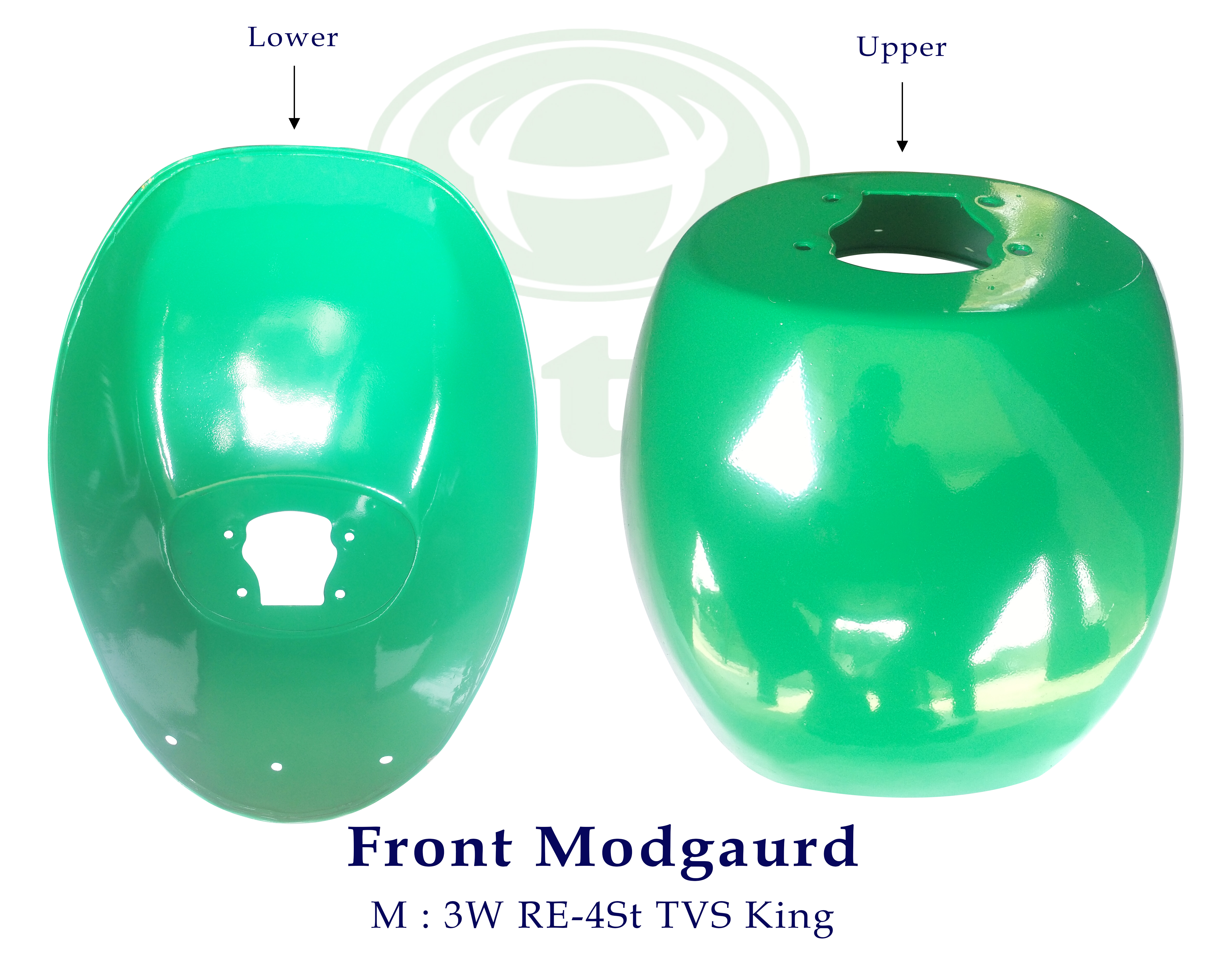 Mudguard Front Green 3W TVS King 4St N/M